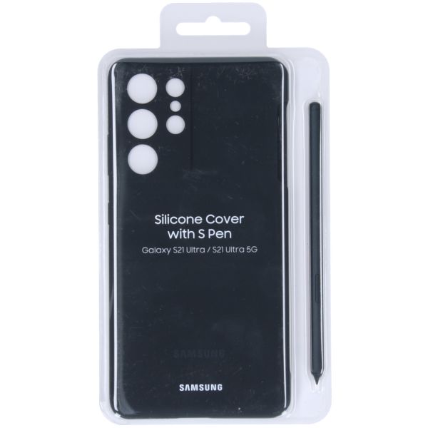 Samsung Original Coque en silicone + S Pen Samsung Galaxy S21 Ultra - Noir