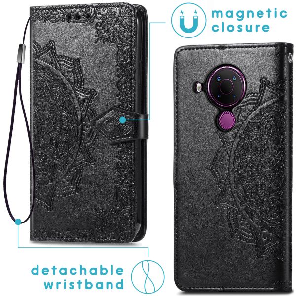 imoshion Etui de téléphone Mandala Nokia 5.4 - Noir