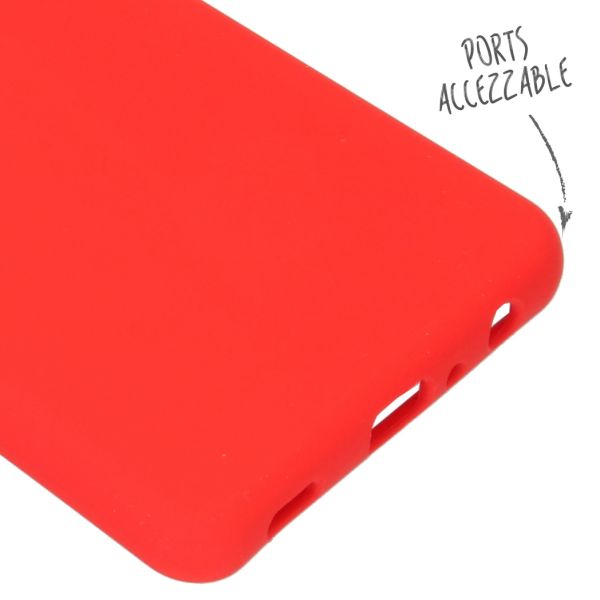 Accezz Coque Liquid Silicone Samsung Galaxy A72 - Rouge