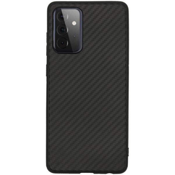 Coque silicone Carbon Samsung Galaxy A72 - Noir