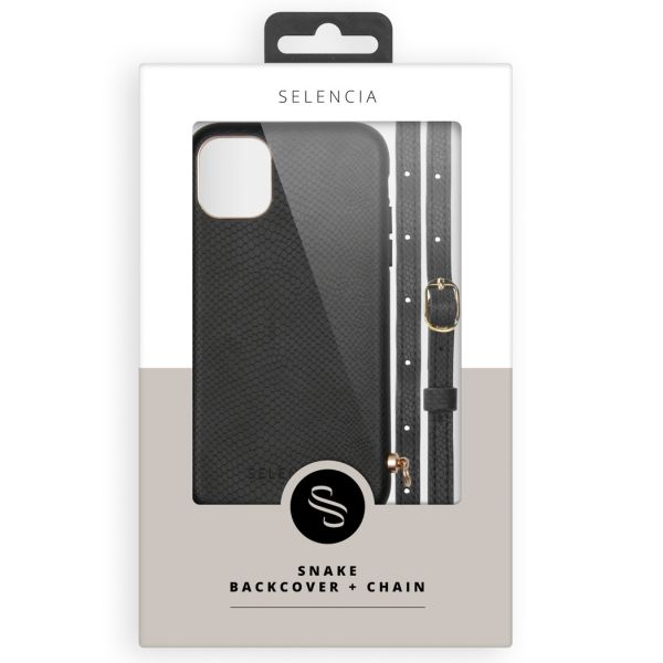 Selencia Coque Aina Serpent avec corde iPhone 11 - Noir