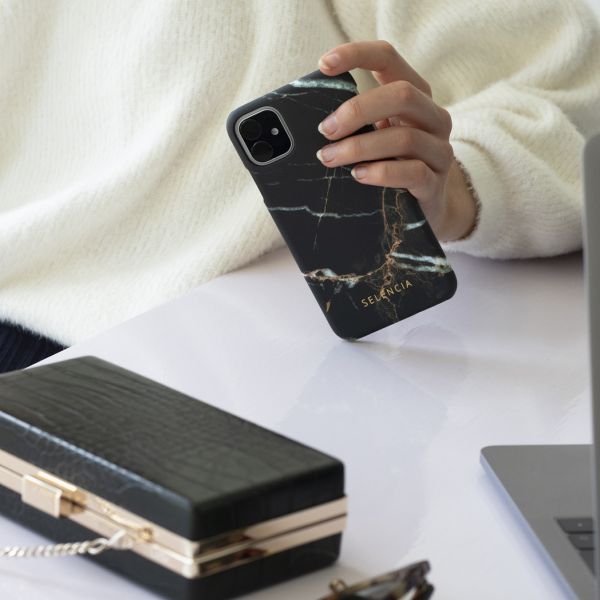 Selencia Coque Maya Fashion Samsung Galaxy S21 - Marble Black