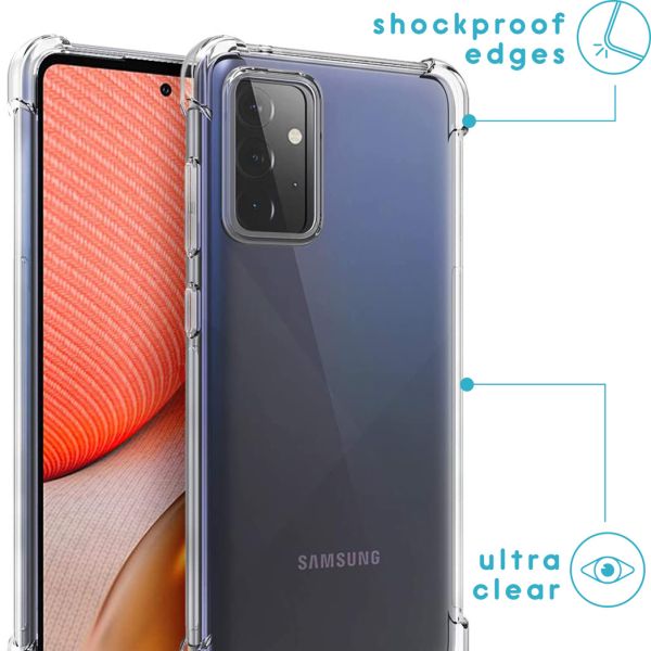 imoshion Coque avec cordon Samsung Galaxy A72 - Noir / Dorée