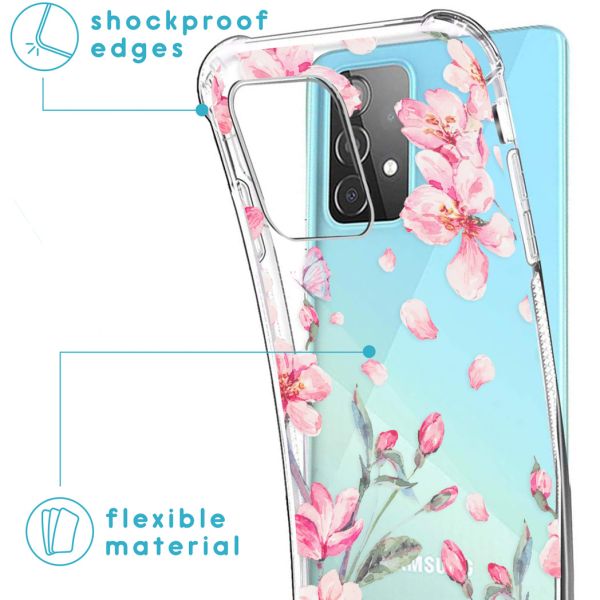 imoshion Coque Design avec cordon Samsung Galaxy A52(s) (5G/4G) - Blossom Watercolor