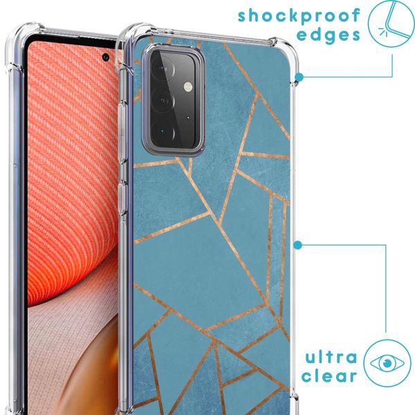 imoshion Coque Design avec cordon Samsung Galaxy A72 - Blue Graphic