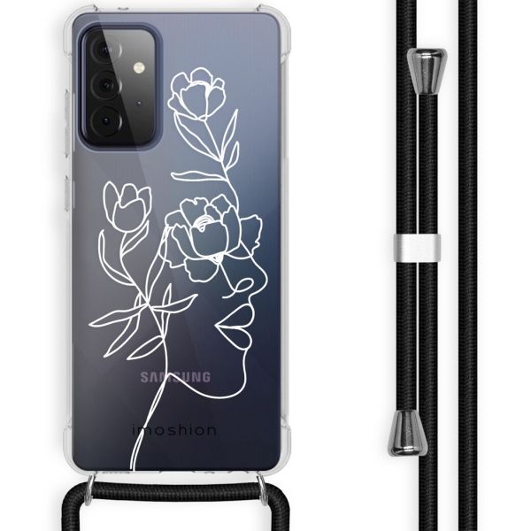 imoshion Coque Design avec cordon Samsung Galaxy A72 - Woman Flower