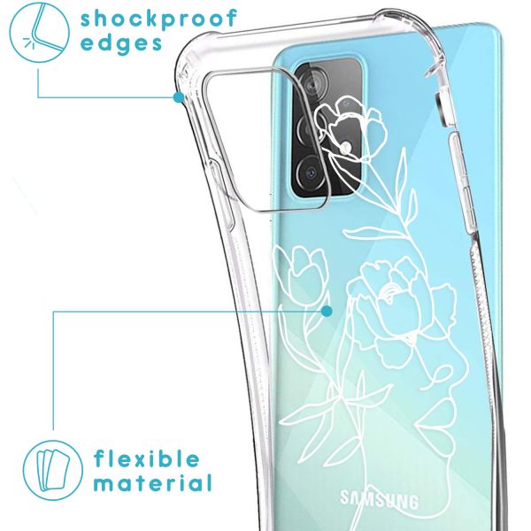 imoshion Coque Design avec cordon Samsung Galaxy A52(s) (5G/4G) - Woman Flower