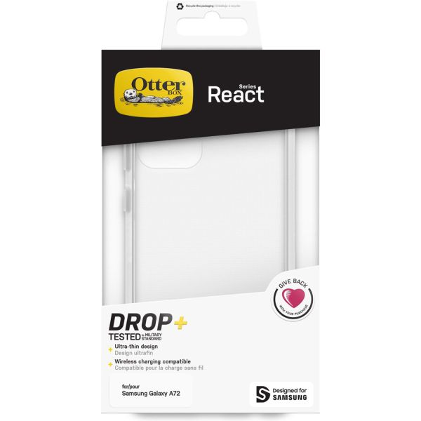 OtterBox Coque arrière React Samsung Galaxy A72 - Transparent