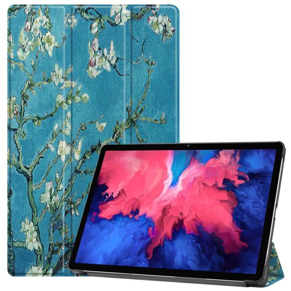 iMoshion Coque tablette Design Trifold  Lenovo Tab P11 / P11 Plus - Green Plant