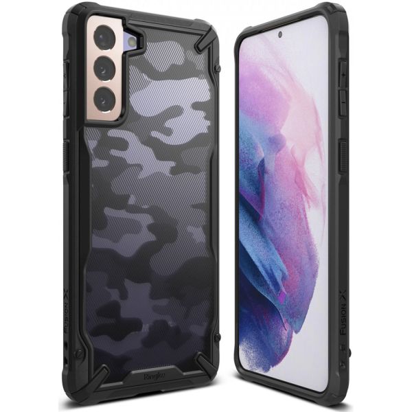 Ringke Coque Fusion X Samsung Galaxy S21 - Camo Noir