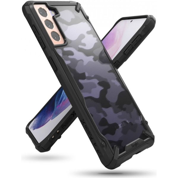 Ringke Coque Fusion X Samsung Galaxy S21 - Camo Noir