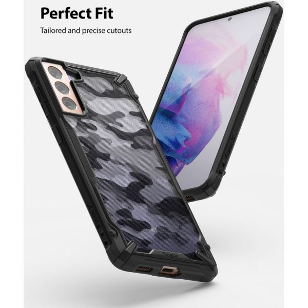 Ringke Coque Fusion X Samsung Galaxy S21 - Camo Noir