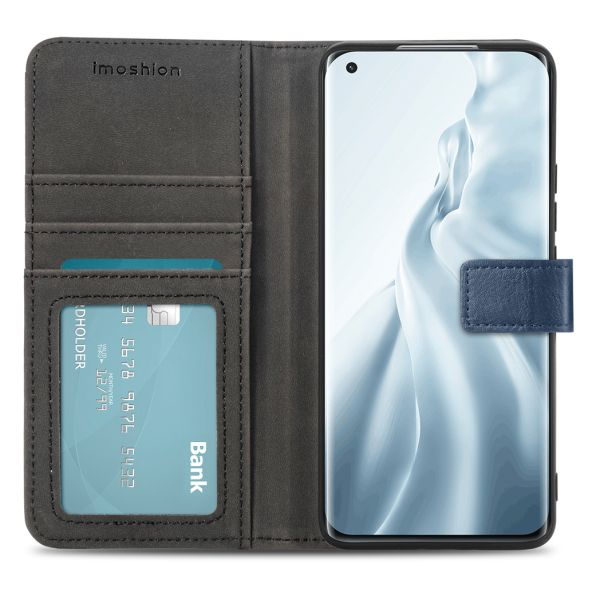 imoshion Étui de téléphone portefeuille Luxe Xiaomi Mi 11 -Bleu foncé