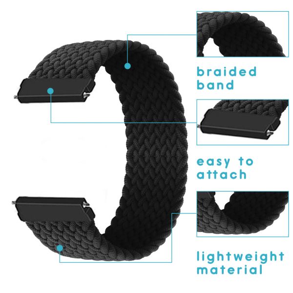 imoshion Bracelet en nylon tressé Amazfit GTR - Noir