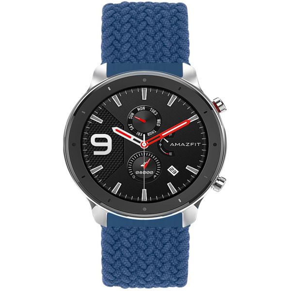 imoshion Bracelet en nylon tressé Amazfit GTR - Bleu foncé