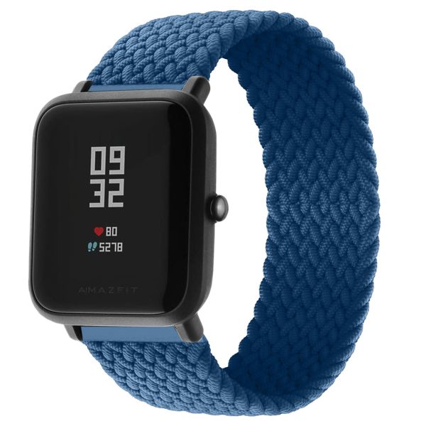 imoshion Bracelet en nylon tressé Amazfit GTS / BIP - Bleu foncé