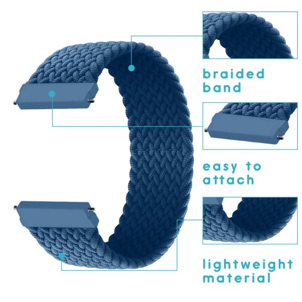 iMoshion Bracelet en nylon tressé Amazfit GTS / BIP - Bleu foncé