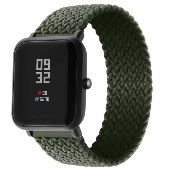 iMoshion Bracelet en nylon tressé Amazfit GTS / BIP - Vert foncé