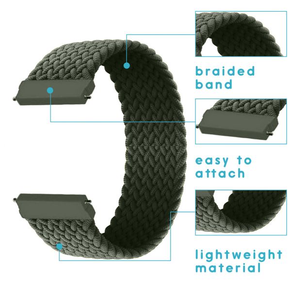 iMoshion Bracelet en nylon tressé Amazfit GTS / BIP - Vert foncé