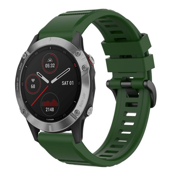 imoshion Bracelet QuickFit® Sport en silicone - Connexion Garmin Watch 22 mm - Vert foncé