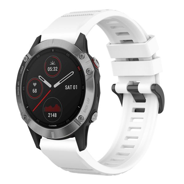 imoshion Bracelet QuickFit® Sport en silicone - Connexion Garmin Watch 22 mm - Blanc