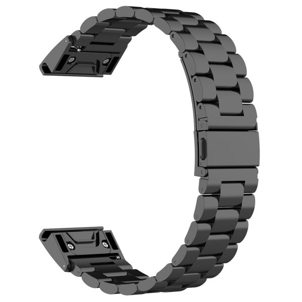 imoshion Bracelet QuickFit® Bracelet à maillons en acier - Connexion Garmin Watch 22 mm - Noir