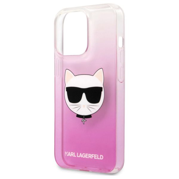 Karl Lagerfeld Coque arrière rigide Choupette iPhone 13 Pro - Rose