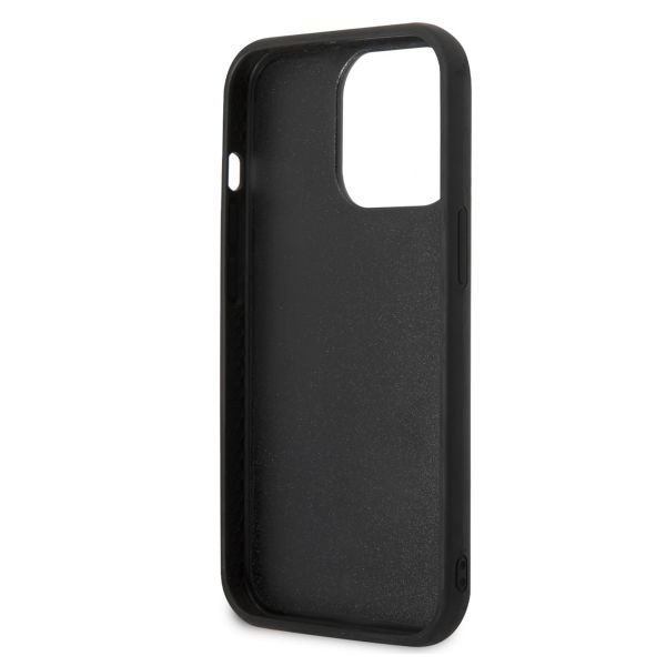 Karl Lagerfeld Coque rigide en caoutchouc 3D Karl & Choupette iPhone 14 Pro - Noir