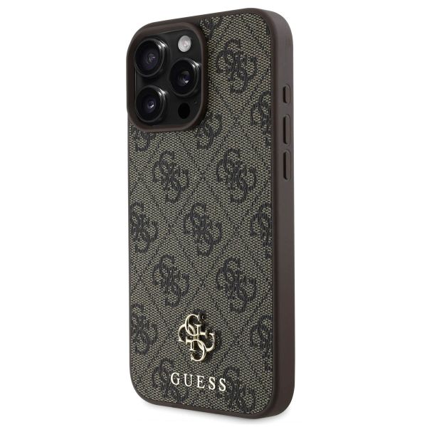 Guess Coque 4G Metal Logo MagSafe iPhone 16 Pro Max - Brun