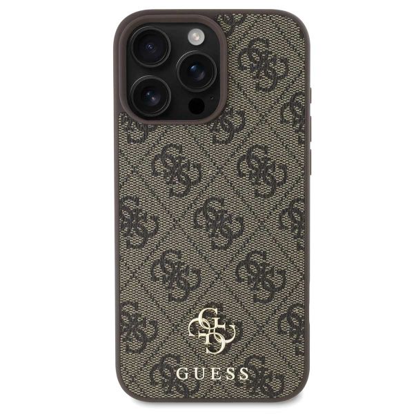 Guess Coque 4G Metal Logo MagSafe iPhone 16 Pro Max - Brun