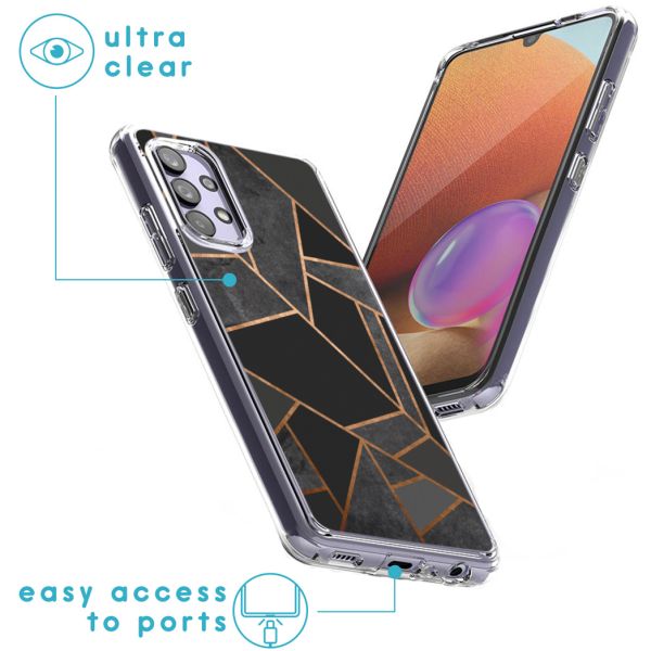 iMoshion Coque Design Samsung Galaxy A32 (4G) - Black Graphic