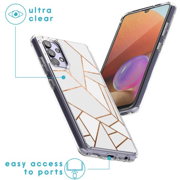 iMoshion Coque Design Samsung Galaxy A32 (4G) - White Graphic