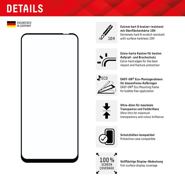 Displex Protection d'écran en verre trempé Real Glass Full Cover Xiaomi Redmi Note 12 - Transparent