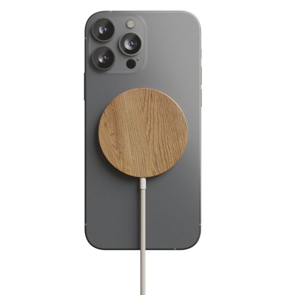 Woodcessories Chargeur sans fil MagPad - Adapté à MagSafe - Bois de chêne