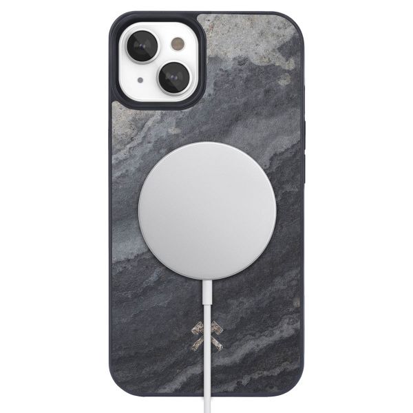 Woodcessories Coque Bumper MagSafe iPhone 15 - Stone Camo Gray Black