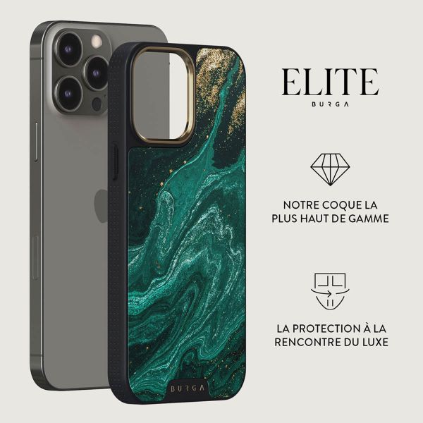 Burga Coque Elite Gold iPhone 14 Pro - Emerald Pool