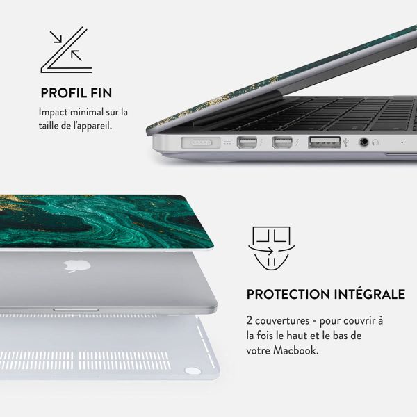 Burga Coque Rigide MacBook Pro 13 pouces (2020 / 2022) - A2289 / A2251 / A2338 - Emerald Pool