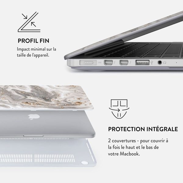 Burga Coque Rigide MacBook Pro 16 pouces (2021) / Pro 16 pouces (2023) M3 chip - A2485 / A2780 / A2991 - Snowstorm