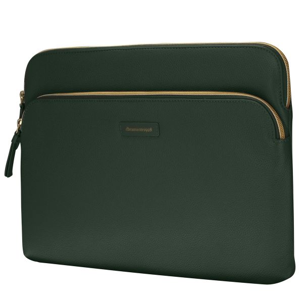 dbramante1928 ﻿Paris+ Sleeve - Pochette ordinateur 14 pouces - Cuir véritable - MacBook Pro 14 pouces - Evergreen