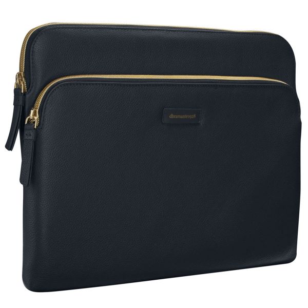 dbramante1928 ﻿Paris+ Sleeve - Pochette ordinateur 14 pouces - Cuir véritable - MacBook Pro 14 pouces - Pacific Blue