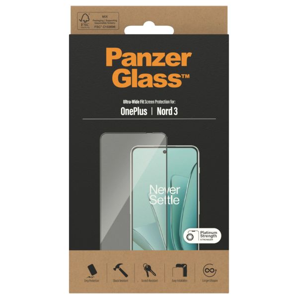 PanzerGlass Protection d'écran Ultra-Wide Fit Anti-bactérienne OnePlus Nord 3