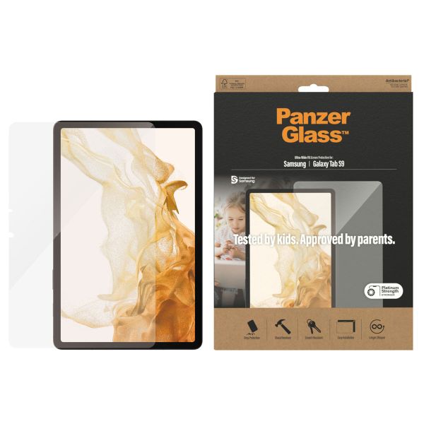 PanzerGlass Protection d'écran Ultra-Wide Fit Anti-bactérienne Samsung Galaxy Tab S9 11.0 pouces