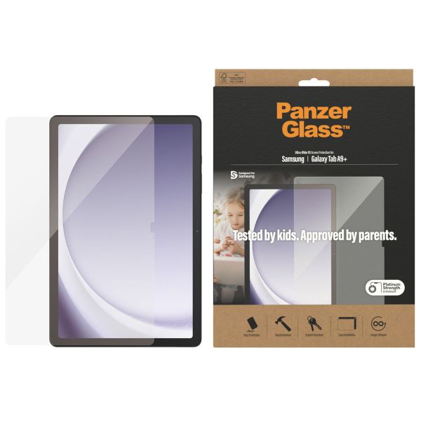 PanzerGlass Protection d'écran Ultra-Wide Fit Anti-bactérienne Samsung Galaxy Tab A9 Plus