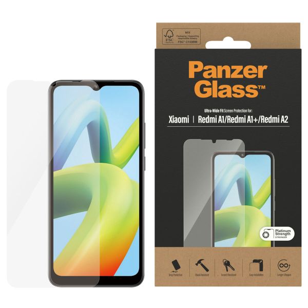 PanzerGlass Protection d'écran Ultra-Wide Fit Anti-bactérienne Xiaomi Redmi A1 / A2