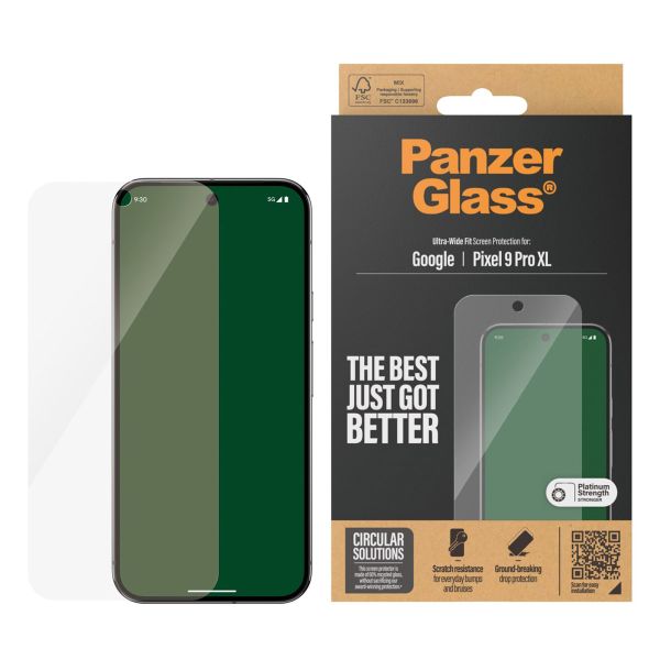 PanzerGlass Protection d'écran Ultra-Wide Fit Anti-bactérienne Google Pixel 9 Pro