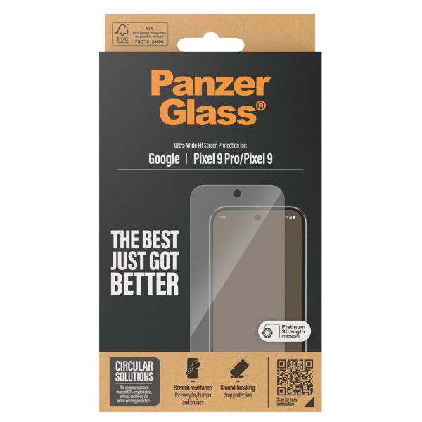 PanzerGlass Protection d'écran Ultra-Wide Fit Anti-bactérienne Google Pixel 9