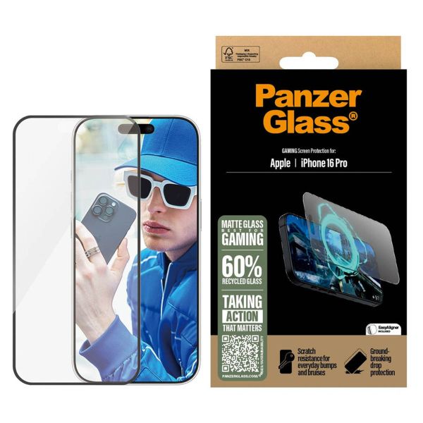 PanzerGlass Protector d'écran Gaming Ultra Wide Fit avec applicateur iPhone 16 Pro