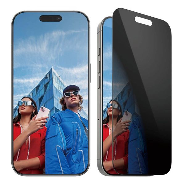 PanzerGlass ﻿Protection d'écran Privacy Ultra-Wide Fit Anti-bactérienne avec applicateur iPhone 16 Pro