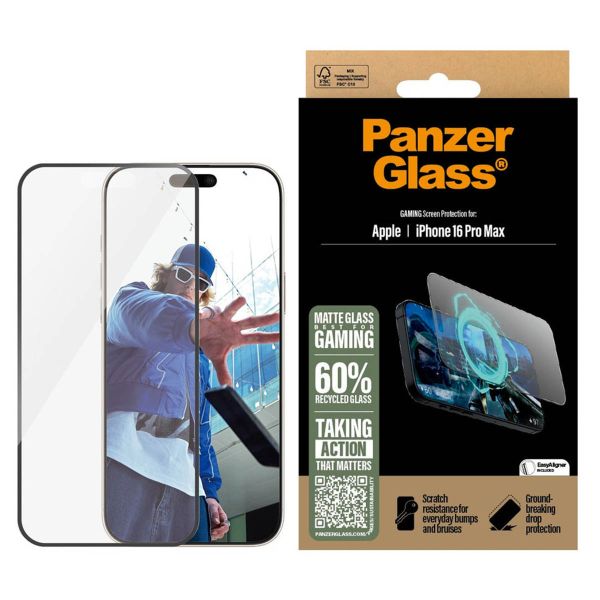 PanzerGlass Protection d'écran EyeCare Ultra-Wide Fit Anti avec applicateur iPhone 16 Pro Max