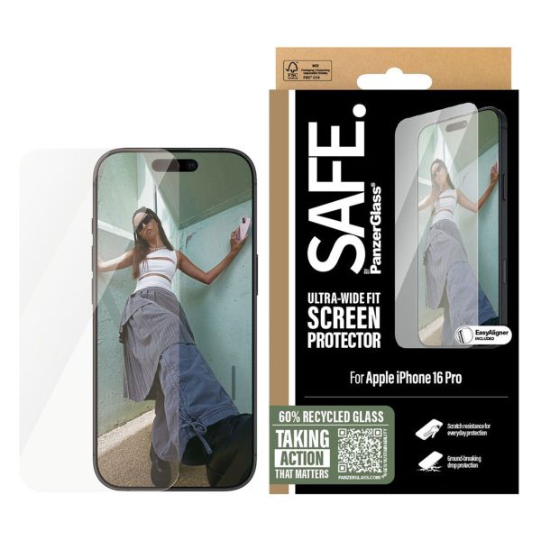 PanzerGlass Protection d'écran SAFE Ultra-Wide Fit iPhone 16 Pro